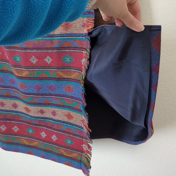 Pendleton Women's Midi Wrap Skirt 8 Southwestern Blanket Wool Art Wear Native - Picture 7 of 11